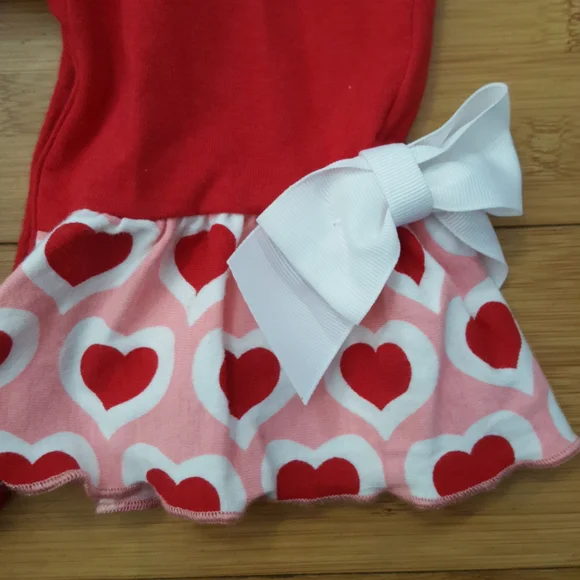 Ricrac and Ruffles Love Letters Valentine's Day girls long sleeved romper - Picture 5 of 9